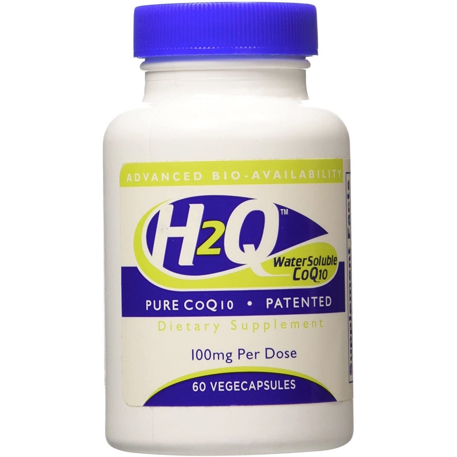 Health Thru Nutrition, H2Q CoQ-10 (8x Absorption) 100mg (NON-GMO), 60 Veggie Capsules UPC 819193020647 | HiLife Vitamins